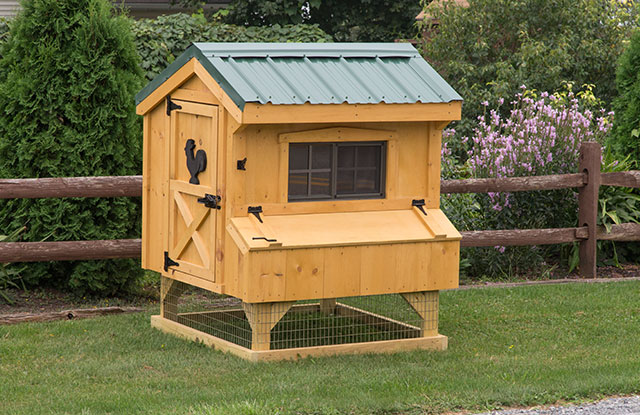 Amish Built Small Chicken Coop With Two Stories 